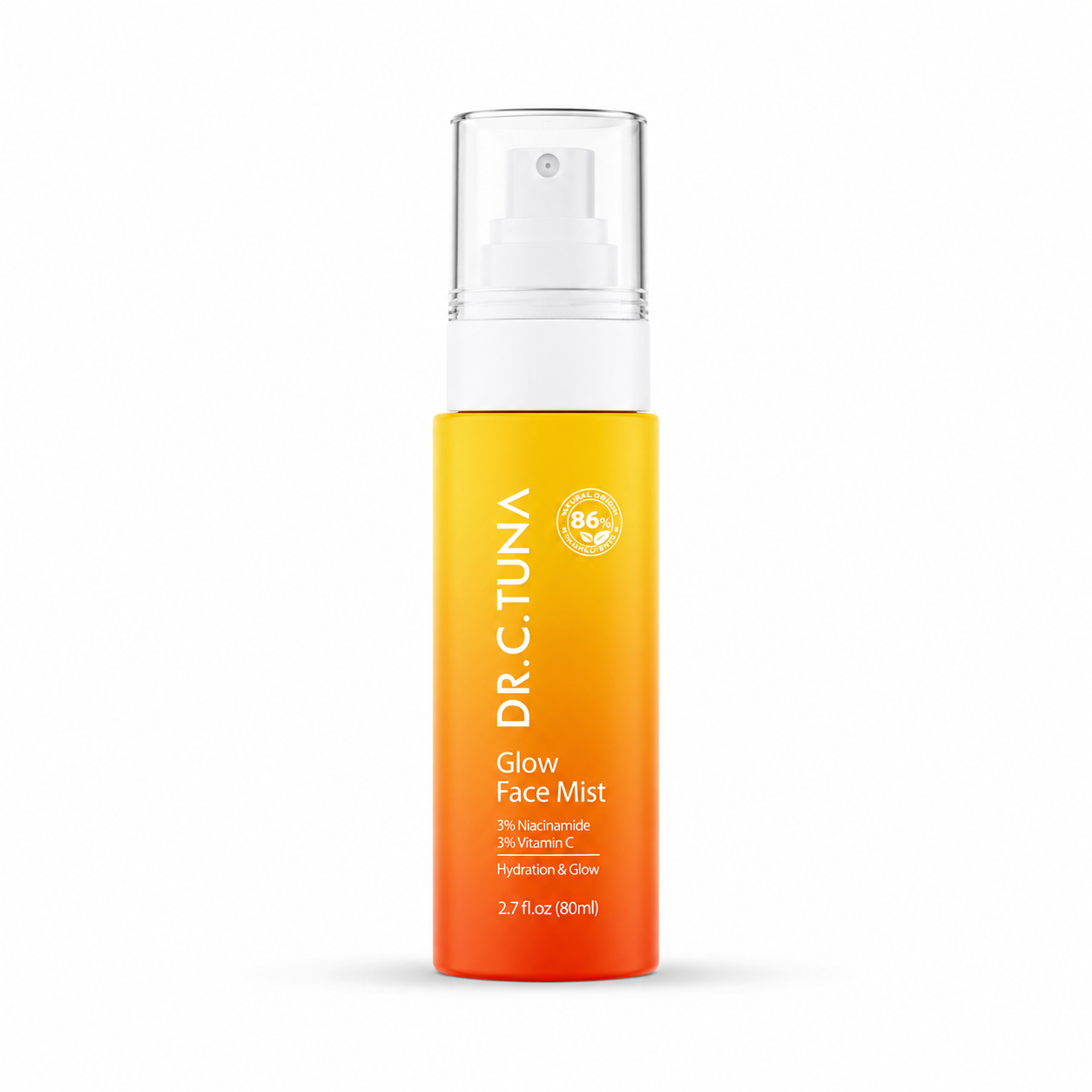 اسپری آب آبرسان و روشنکننده صورت دکتر سی تونا مدل Glow Face Mist حاوی نیاسینامید و ویتامین C حجم 80 میل