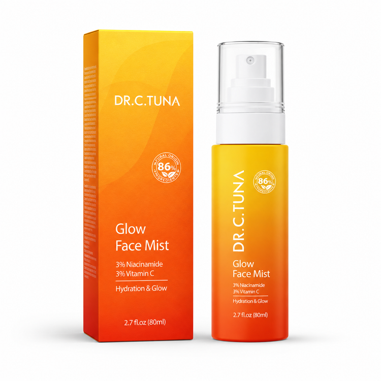 اسپری آب آبرسان و روشنکننده صورت دکتر سی تونا مدل Glow Face Mist حاوی نیاسینامید و ویتامین C حجم 80 میل