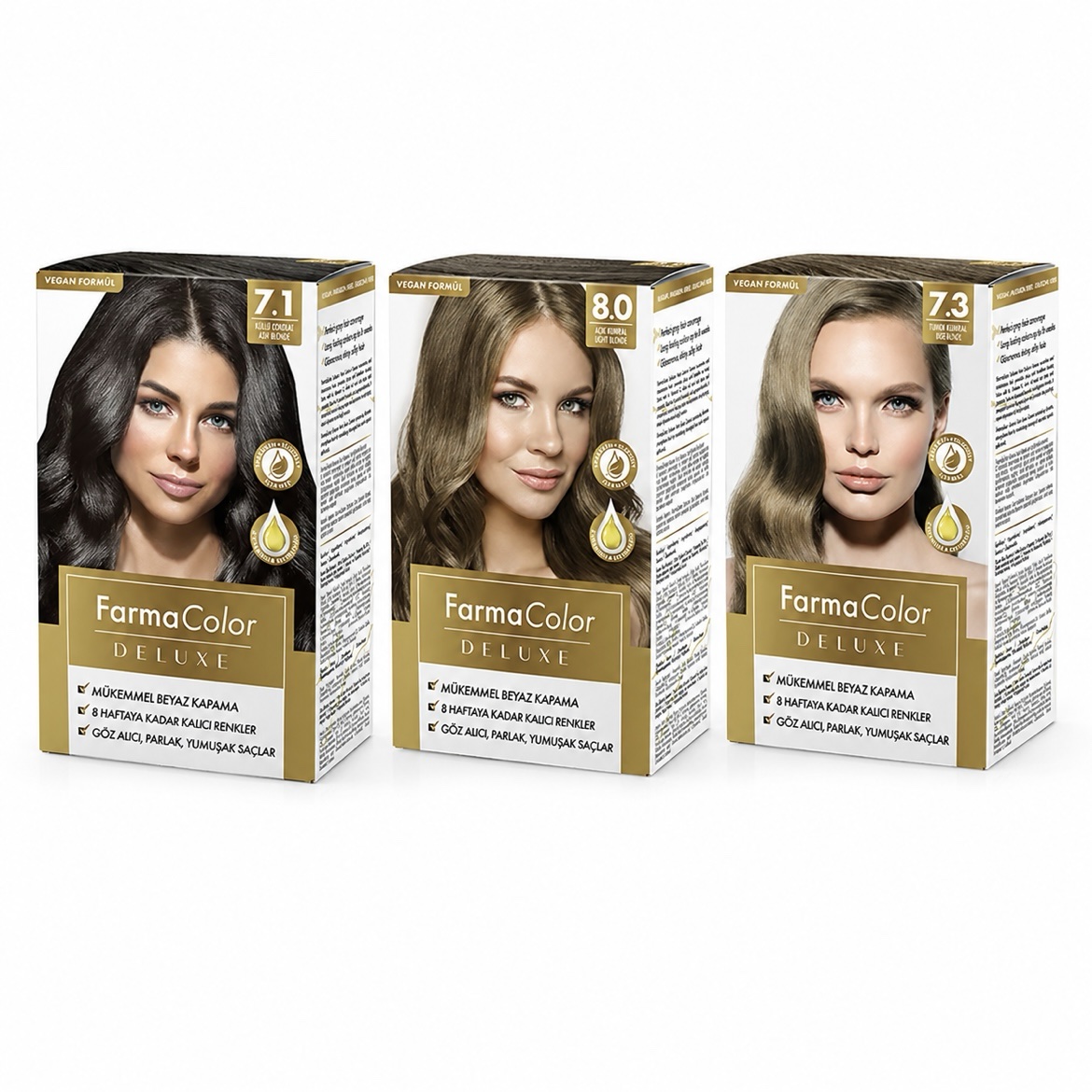 رنگ موی فارماسی موجود در 3 شماره Framcolor Glamour حجم 100 میل پوشش کامل موهای سفید