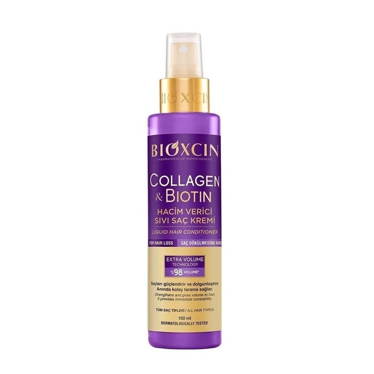 اسپری دوفاز بیوکسین Collagen & Biotin حجم 150 میل اورجینال حجمدهنده و تقویتکننده موهای نازک و ضعیف، فاقد سولفات