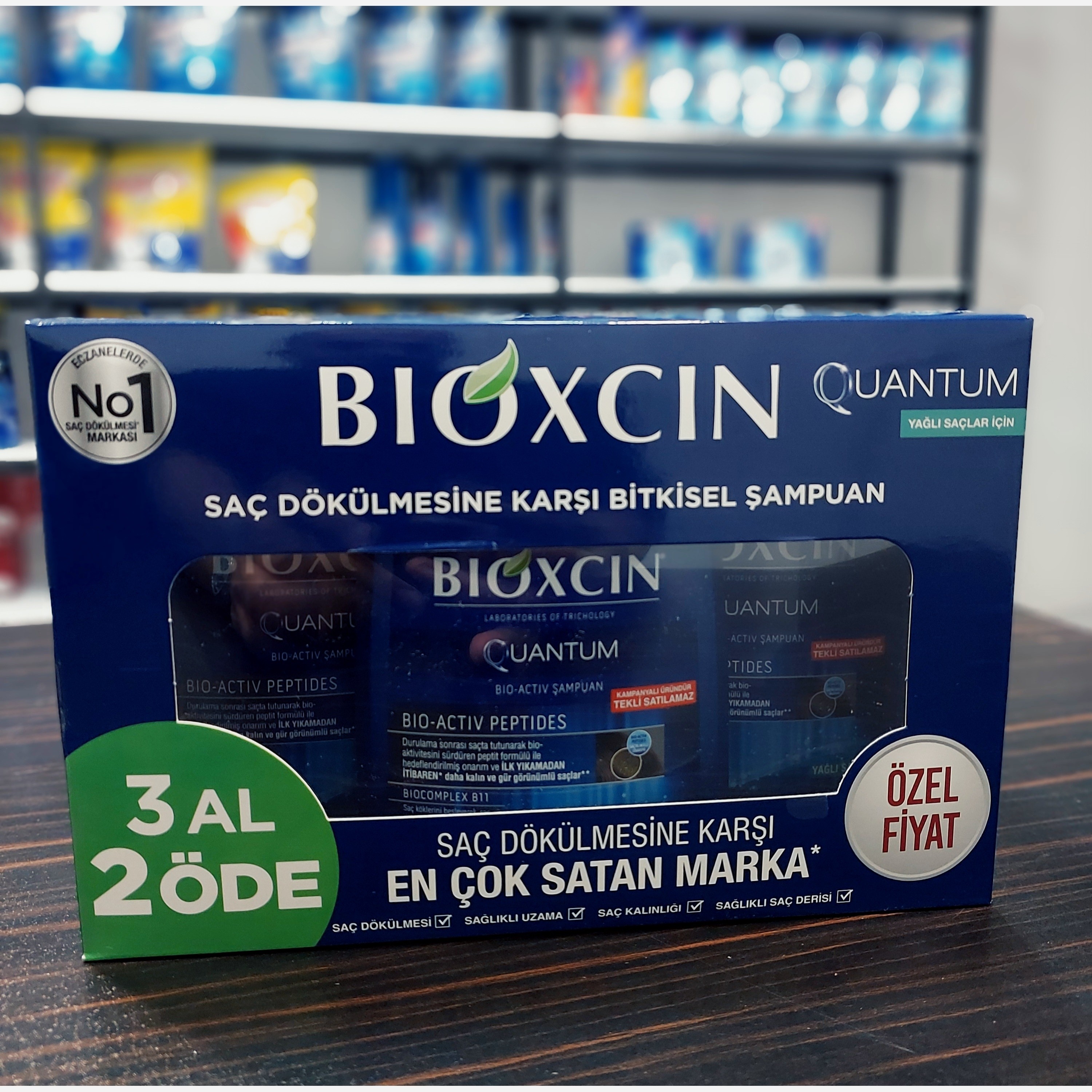 شامپو موی چرب بیوکسین آبی مدل کوانتوم Quantum