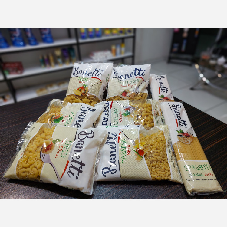 ماکارونی، اسپاگتی وپاستای رشته ای و خمیده بانتی Banetti Makarina Pasta