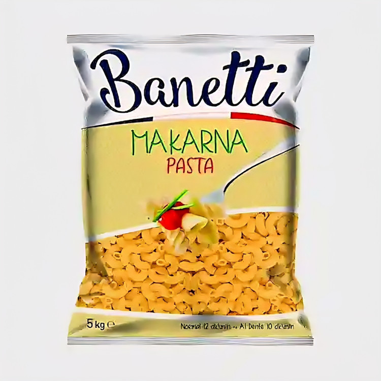 ماکارونی، اسپاگتی وپاستای رشته ای و خمیده بانتی Banetti Makarina Pasta