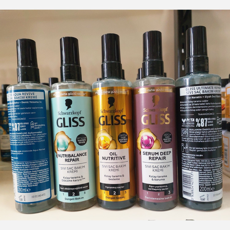 اسپری های دوفاز مو گلیس Gliss