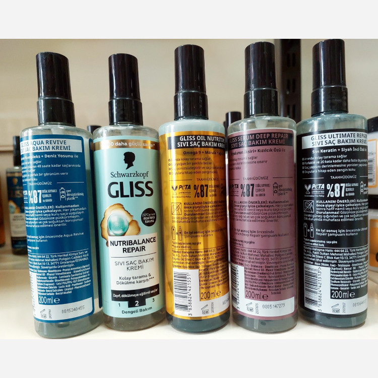 اسپری های دوفاز مو گلیس Gliss