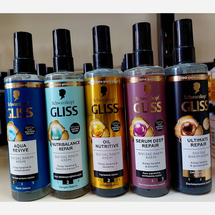 اسپری های دوفاز مو گلیس Gliss