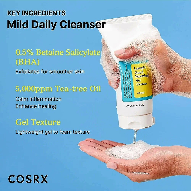 ژل پاک کننده صبحگاهی باPHپایین Cosrx کوزارکس