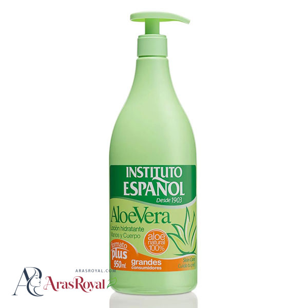 لوسیون دست و بدن آلوئه ورا انستیتو اسپانول Instituto Espanol حجم 950 میل