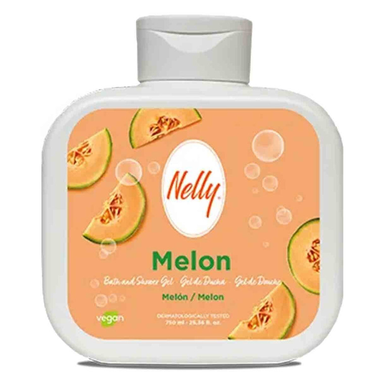 شامپو بدن و شاور ژل نلی Nelly رایحه طالبی MELON حجم 750 میل